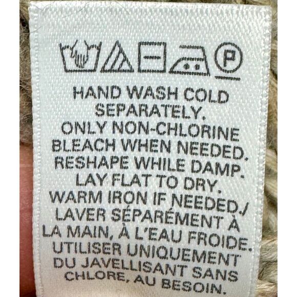 VICTORIA'S SECRET Wool/Alpaca Blend Fringed Open Cardigan/Shawl, Sz L - Picture 8 of 8